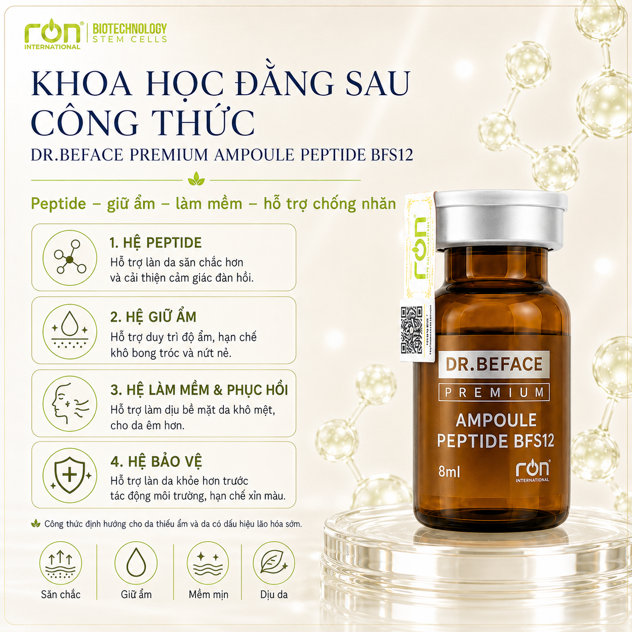 Tế Bào Gốc Dr.Face BFS 12 Tái Tạo Tế Bào,Nuôi dưỡng tế bào/ Ampoule Peptide BFS12 5ml/lọ